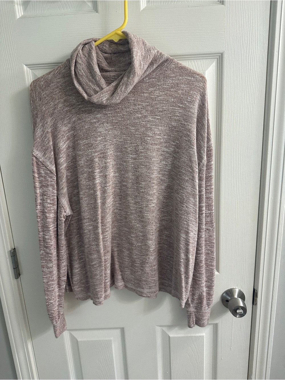 Universal Thread Heathered Mauve Cowl Neck Sweater